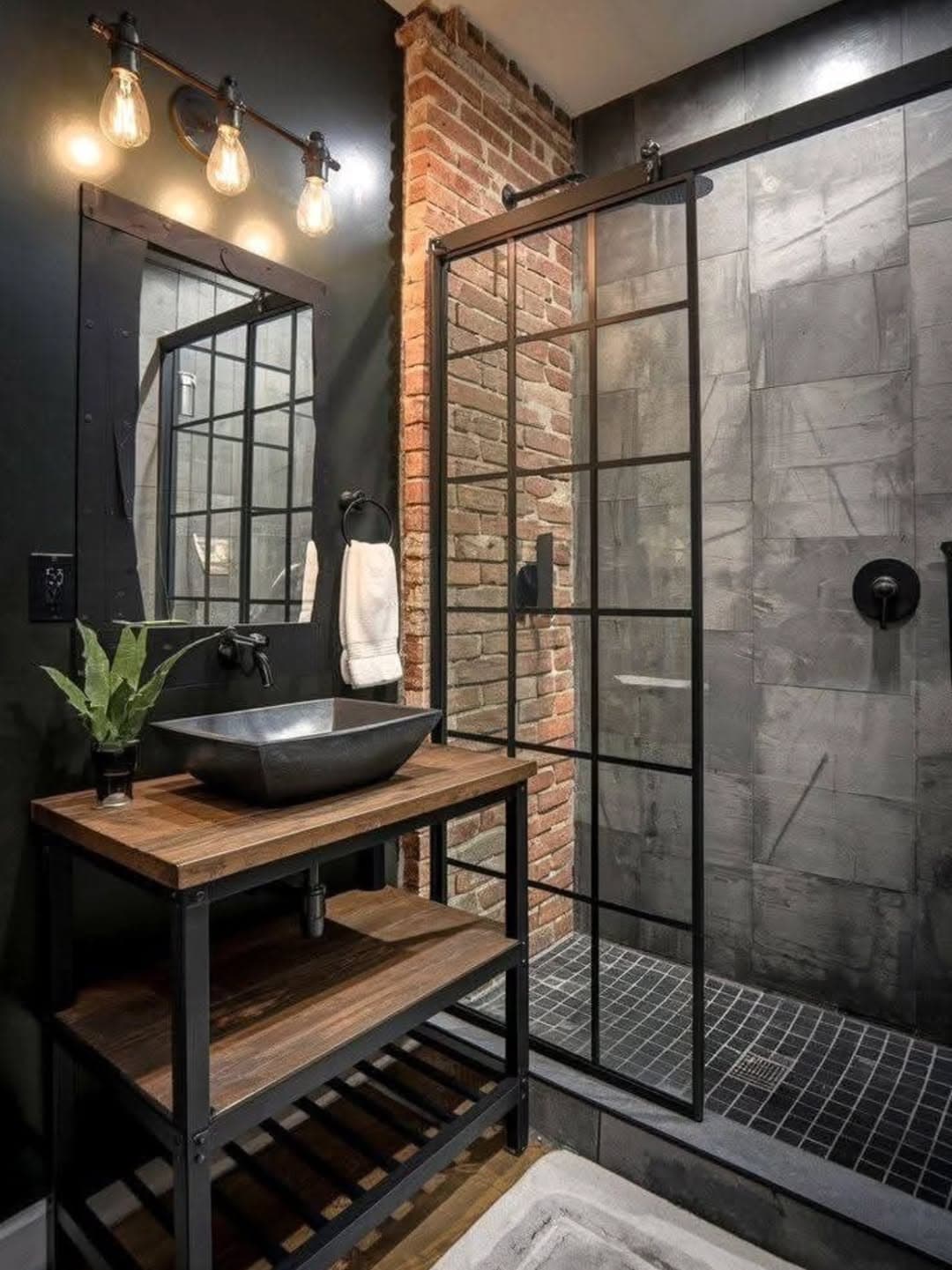 Industrial Loft Bathroom Design