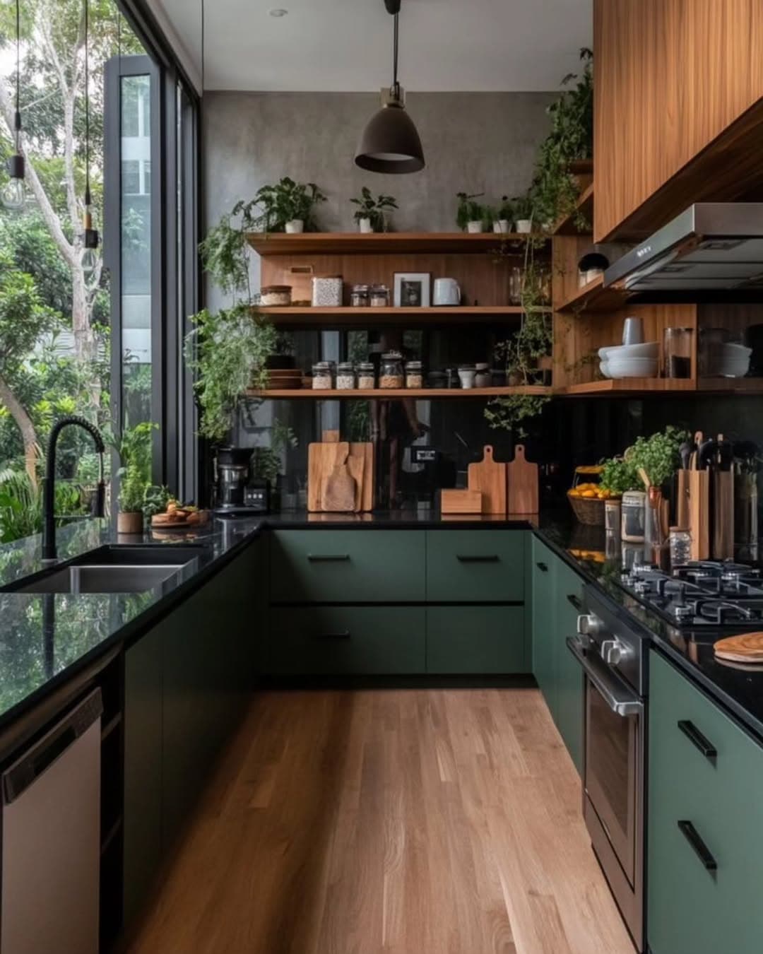 Jungle Kitchen Natural Modern Design