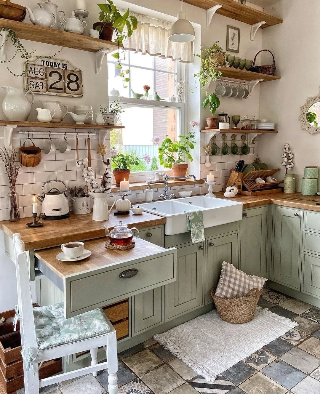 Charming Cottage Kitchen Tea Nook