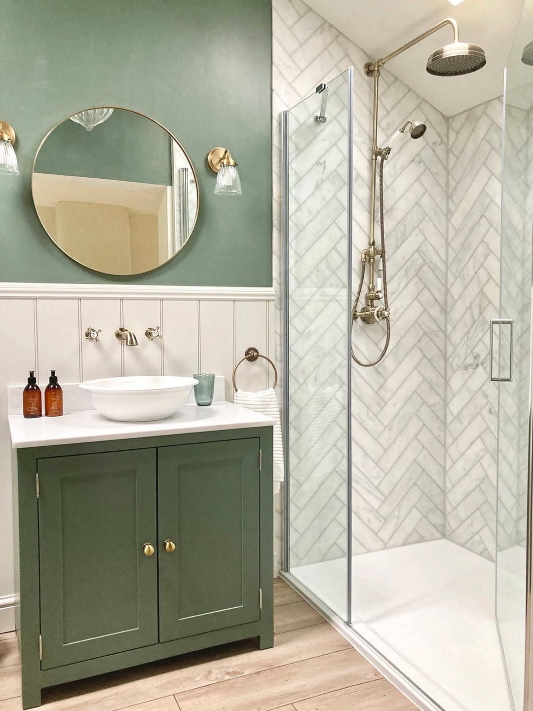 Classic Green Vanity Bathroom Refresh