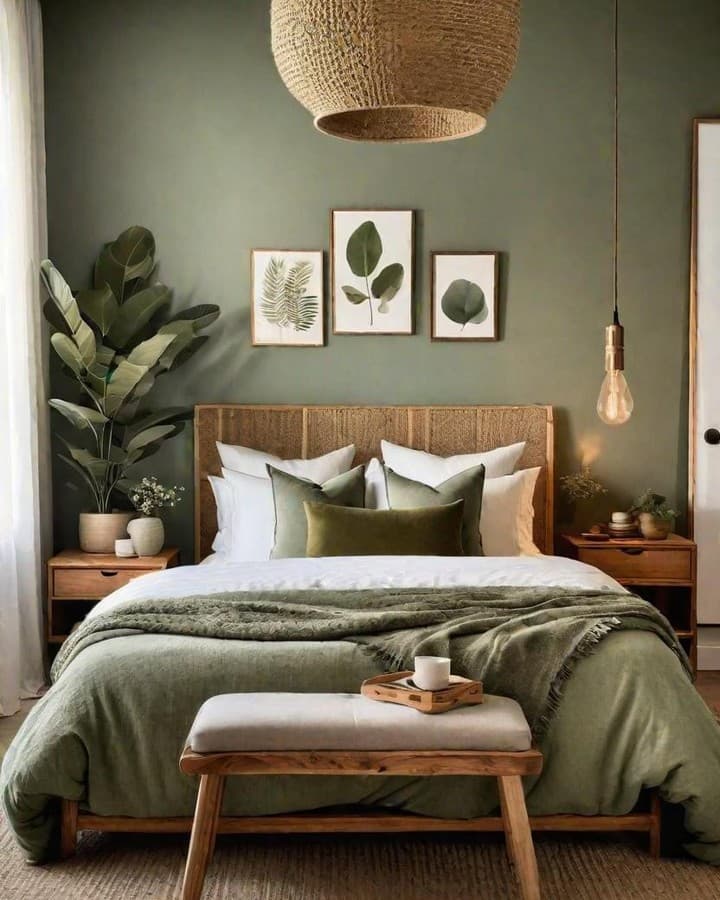 Earthy Sage Bedroom Oasis