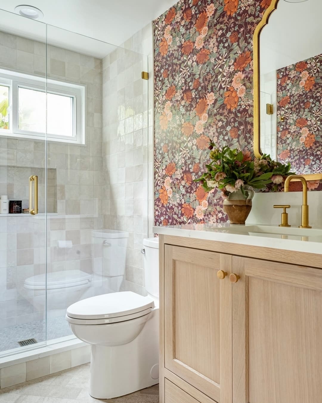 Moody Floral Bathroom Refresh