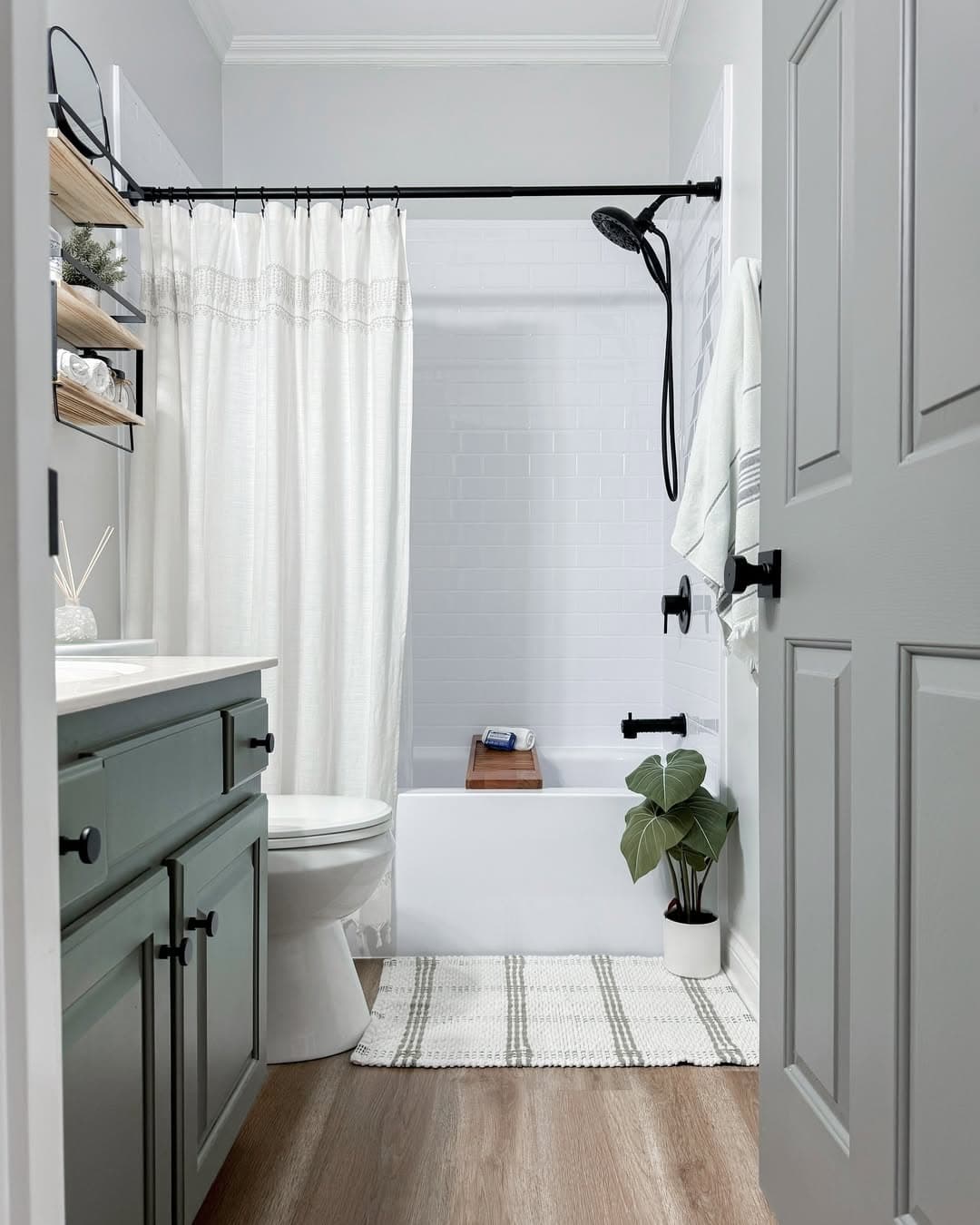 Sage Green Modern Bathroom Refresh