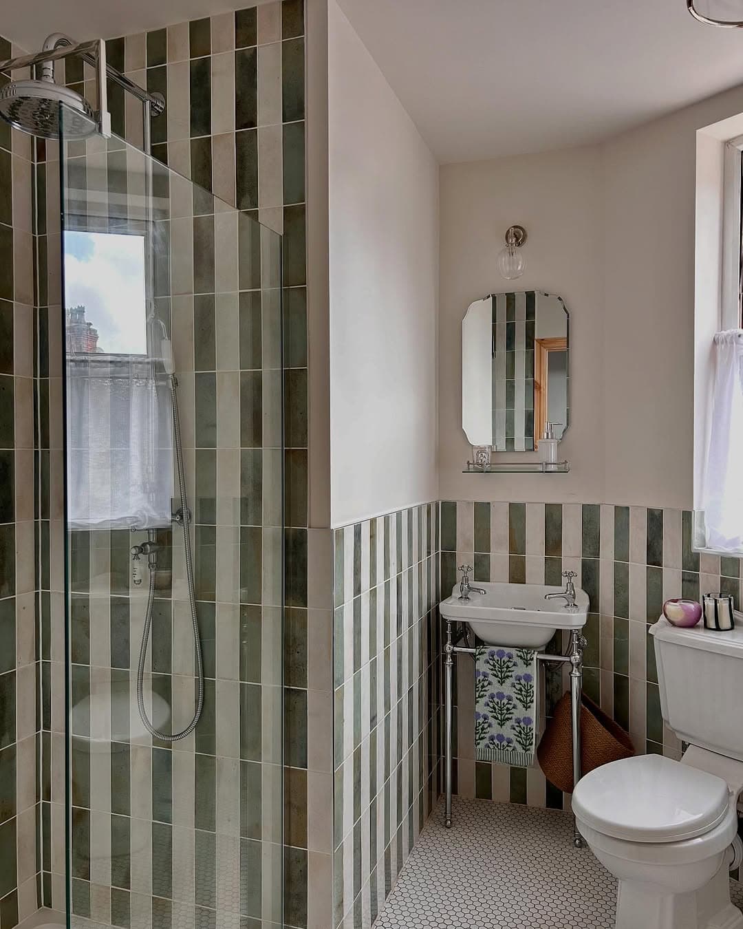 Striped Revival Powder Room